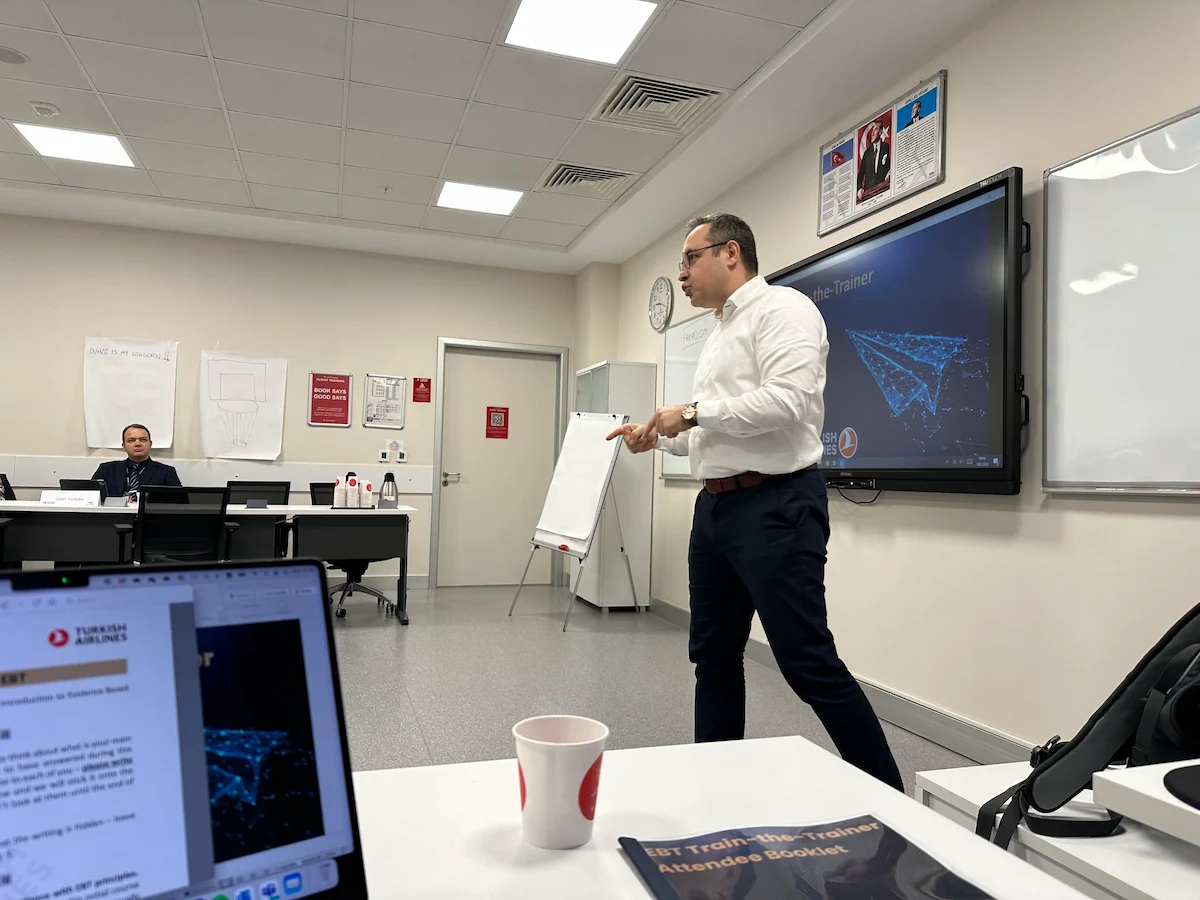 Turkish Airlines in-house EBT Train-the-Trainer course run by Captain Fatih Altunok